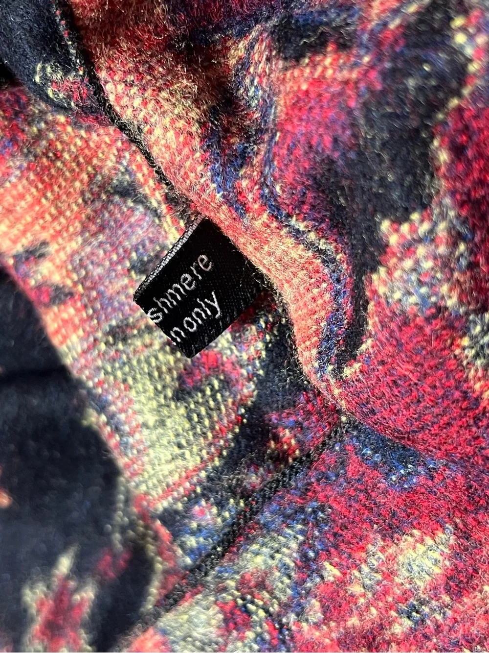 100% Cashmere Paisley Witchy Shawl Cape Wrap